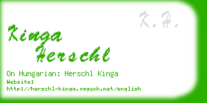 kinga herschl business card